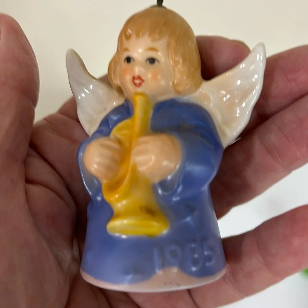 Lot of 3 Goebel Annual Angel Bell Christmas Ornaments 1984-1986 TMK-6